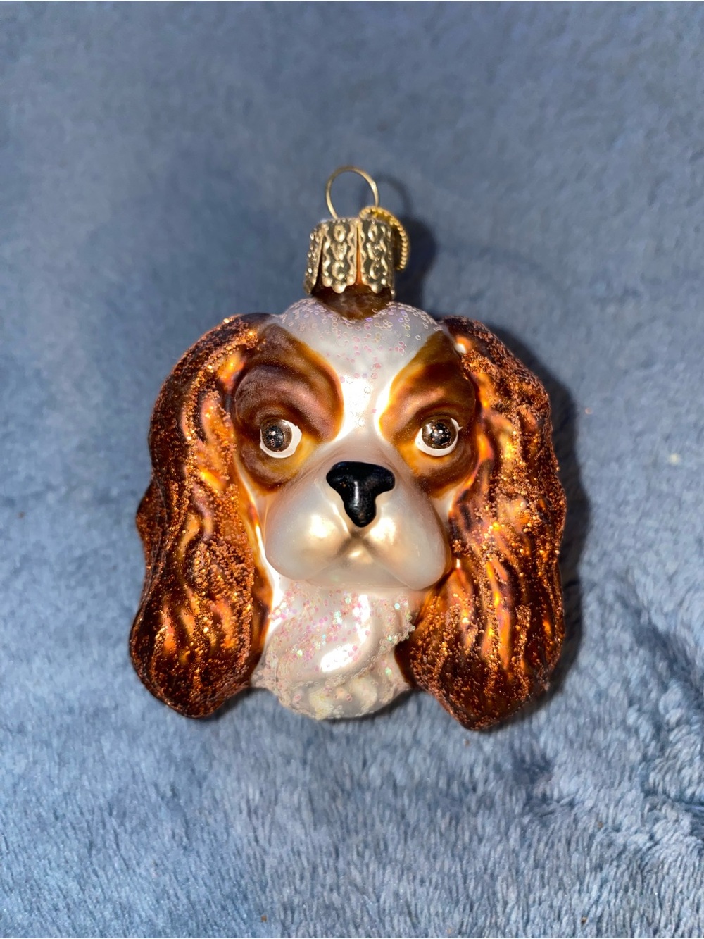 Old World Christmas Glass Cavalier King Charles Ornament